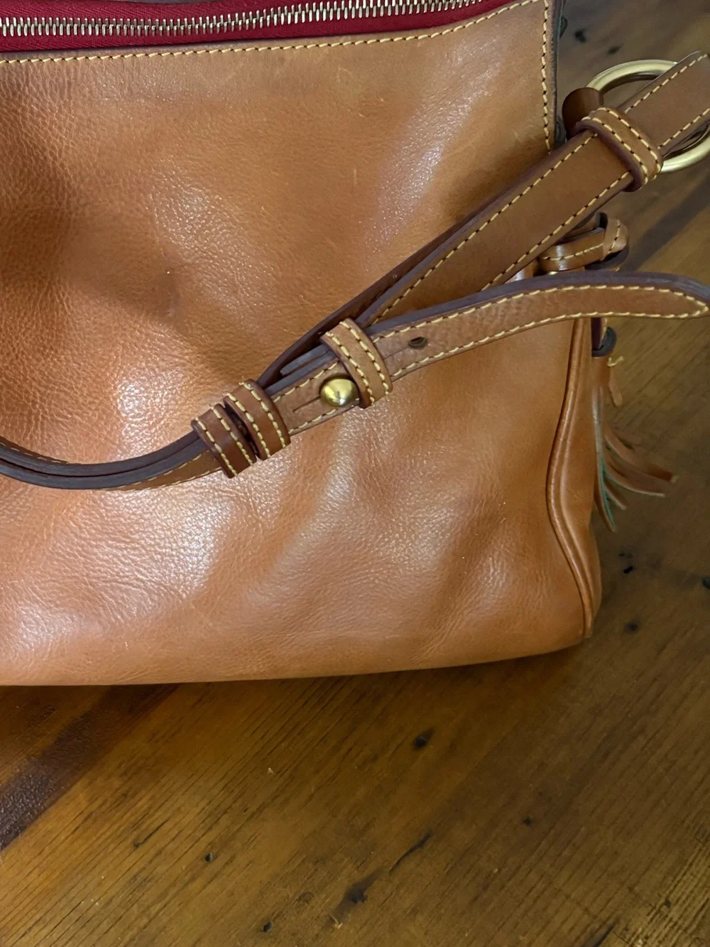 Dooney & Bourke Florentine Collection Natural Tan Hobo Satchel